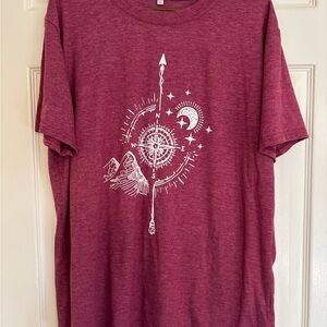 Women's Burgundy Graphic Tee